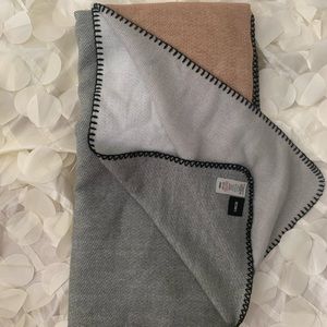 NEW ASOS oversized blanket scarf tan grey black NWOT